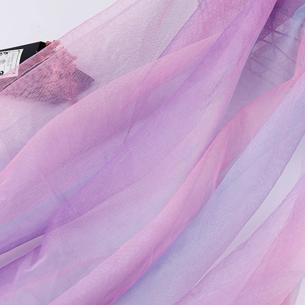 Радужная сетчатая пряжа 1 метр ткань градиентная детское платье юбка сделай сам