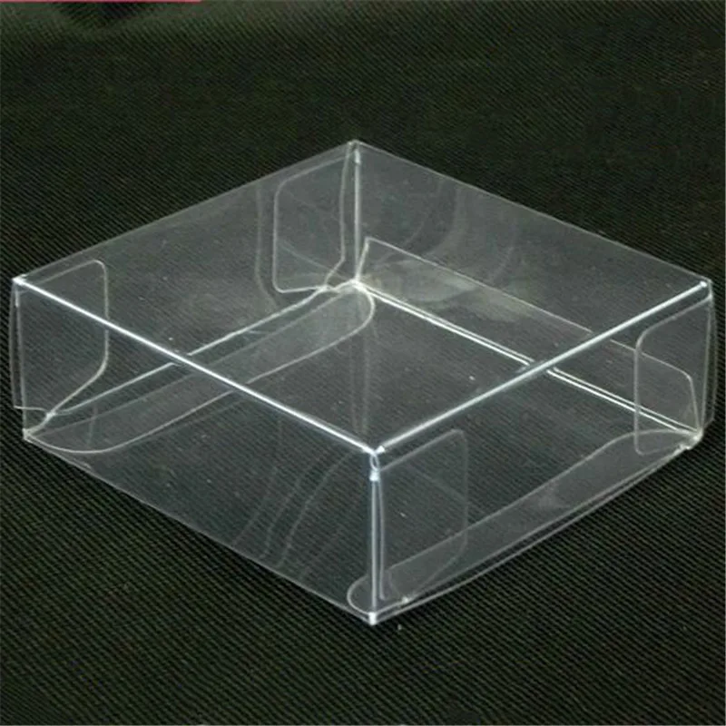 

10Pcs/lot Transparent Boxes Clear Gift Candy Box Square PVC Chocolate Bags Wedding Favor Party Event Decoration