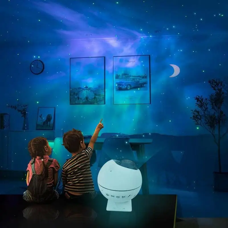 

Led Star Galaxy Projector Night Light Moon Clould Cloud Car Mood Projector Lamp Music Control Night Remote Ocean For Kids W P0B6