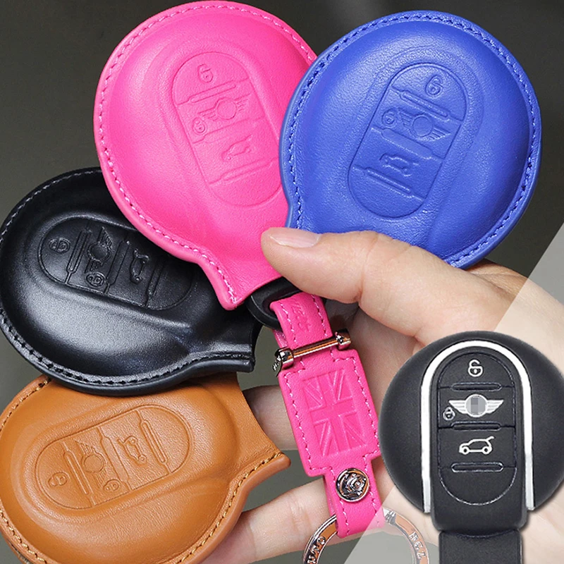 Кожаный чехол для ключей автомобиля защитный Mini Cooper One S JCW F54 F55 F56 F57 F60 аксессуары |
