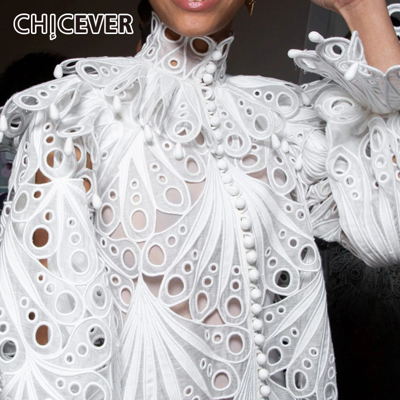 CHICEVER, женская блузка с вырезом, необычная, водолазка, расклешенная, длинный рукав, рубашка с оборками для женщин,, модная одежда, новинка