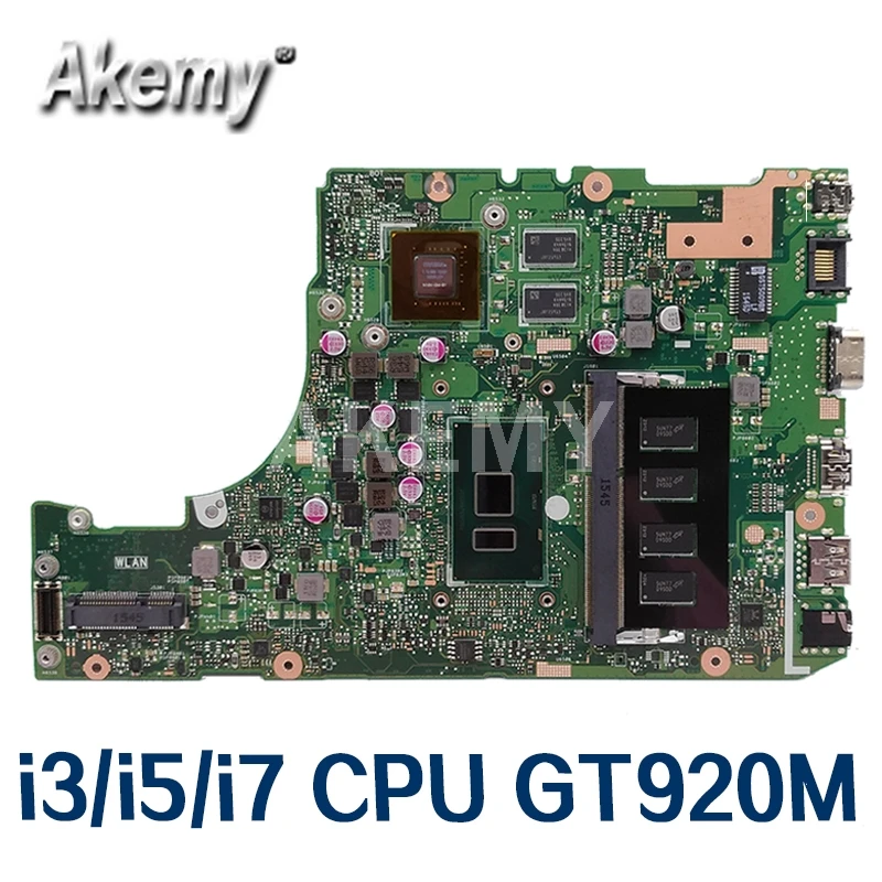 Akemy материнская плата для ноутбука Asus X302U X302UV X302UA X302UJ оригинальная 4GB RAM i3 i5 i7 GT920M
