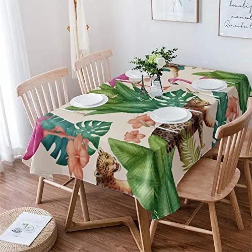 For Kitchen Dining Banquet Parties Flamingos And Leopard