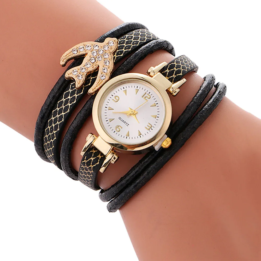 

Watch Fashion Luxury Rhinestone Leather Bracelet Watch Women Ladies Quartz Watch Casual Wrist Watches Relogio Feminino Gift P40