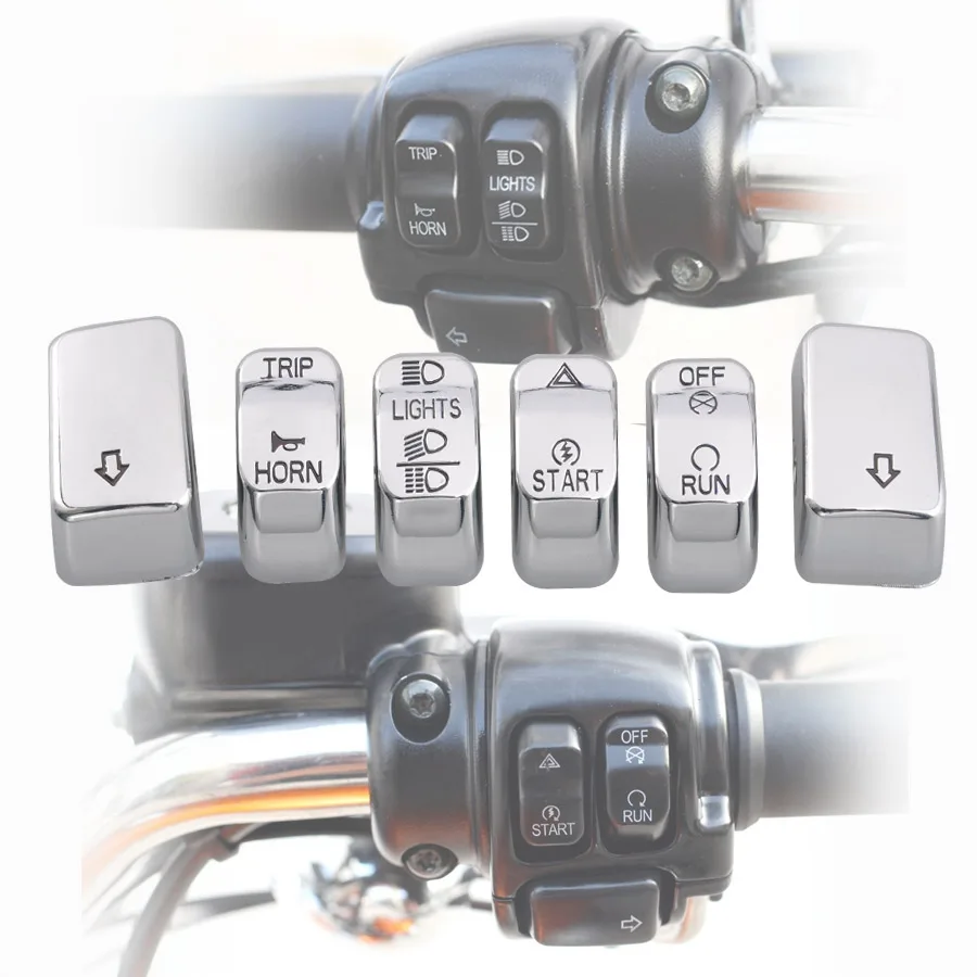 Аксессуары для управления рулем мотоцикла хромированные колпачки переключателя