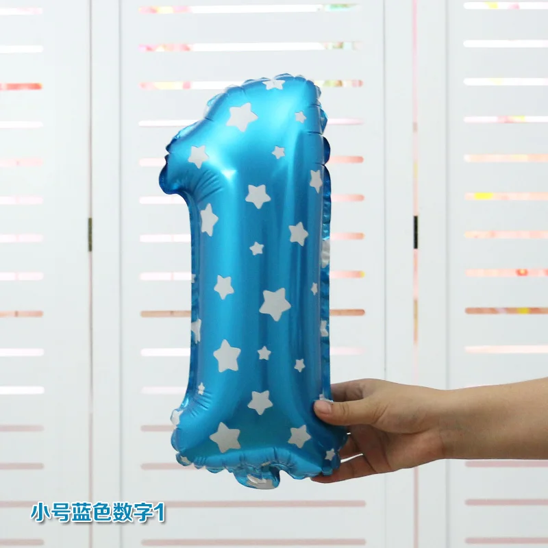 

16 32 inch blue pink number foil balloons wedding event christmas halloween festival birthday party B11-19