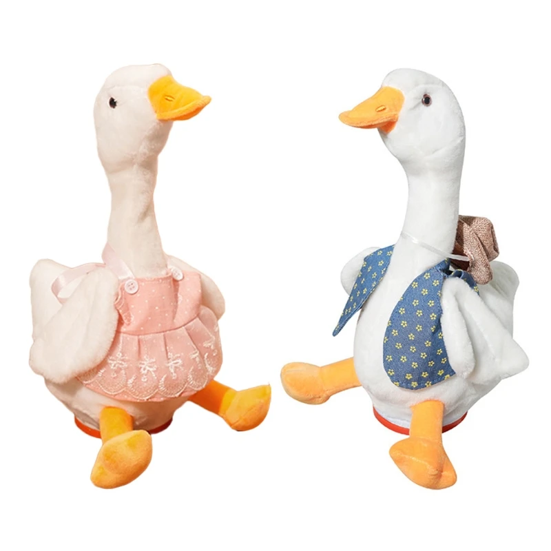 

Plush Music Duck Toy for Kids Walking Relieve Stress Supplies Realistic Funny Toy with Funny Action Blue/Pink Optional