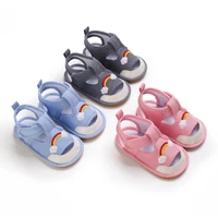 prewalker baby summer lovely rainbow solid color sandals soft and comfy toddlers for newborn 0 18 months rubber soled non slip