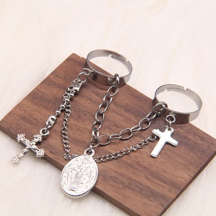 Девушка личность Преувеличение религия нержавеющая сталь крест цельное кольцо