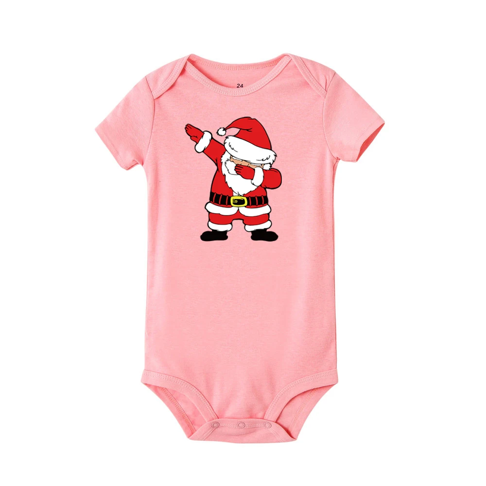 Рождественский костюм для новорожденных боди вытирая Санта Клаус с милым
