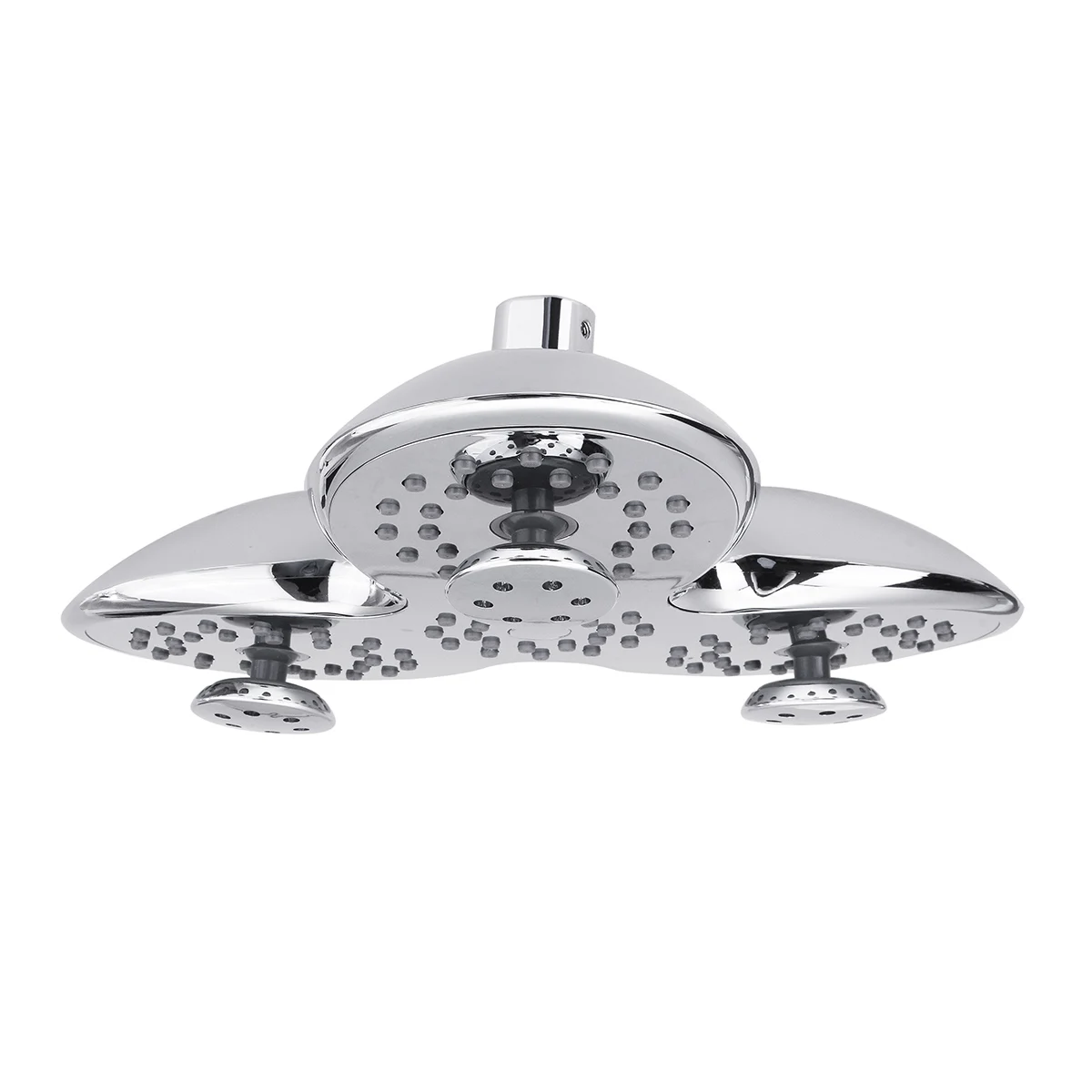 

Bathroom Top Shower Head Petal Shape 3 Functions Modes Head Pressure Nozzle Rainfall Jetting Spa Abs Chrome Adjustable Shower
