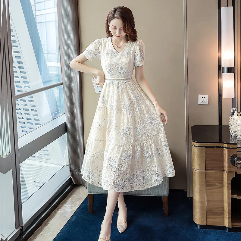 

2021 Summer Popular Women's Clothing Fat Sister Large Custom Beach Dress