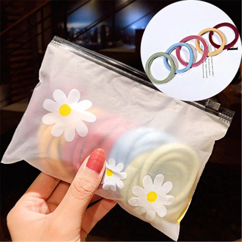 

25Pcs/Set 5cm Women Girls Colorful Nylon Basic Elastic Hair Bands Scrunchie Ponytail Holder Fashion Hair Accessories Bag Packed