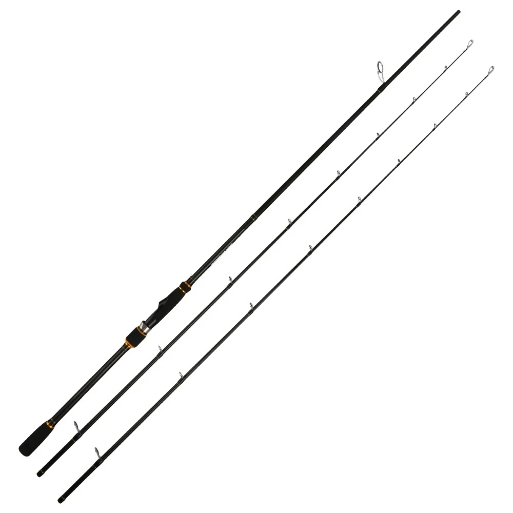 Johncoo Gladiator 2.4m Casting Fishing rod Extra-Fast Action M MH 2 Tips Carbon Rod Test 10-40g Sensitive Fishing pole