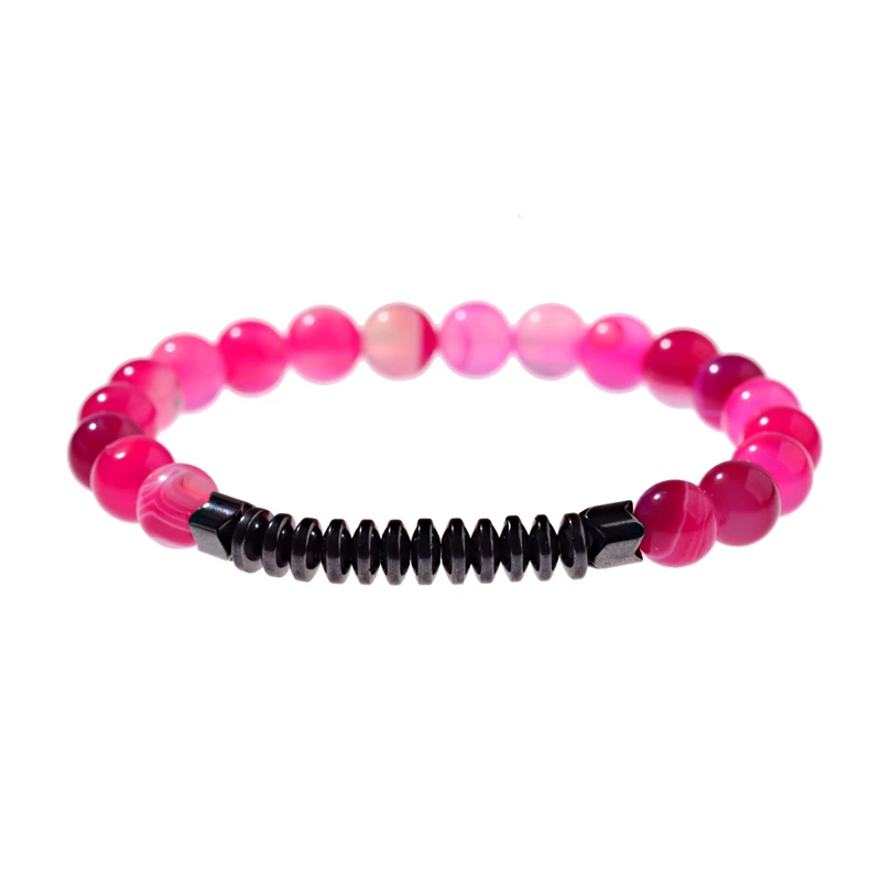 Женский ретро браслет с красным камнем тибетский гематит Мужские Винтажные