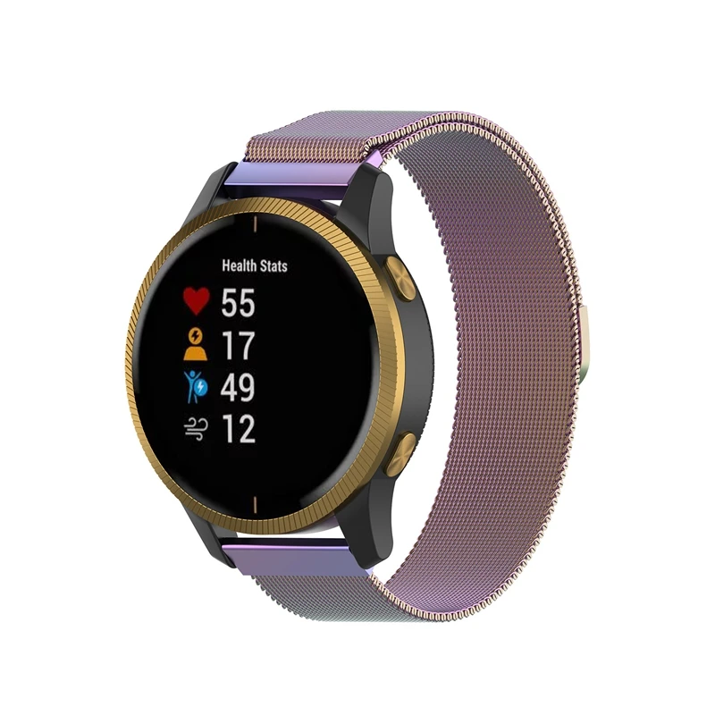 JKER магнитный ремешок для наручных часов Garmin Venu из нержавеющей стали с металлической петлей для наручных часов Garmin Vivoactive 4S Vivoactive 4