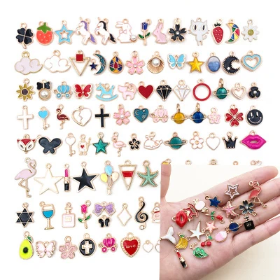 

10 шт. смешанные Мультяшные подвески звезда Луна животные шармы сделай сам для изготовления серьги брелок ювелирные соединители фурнитура А...