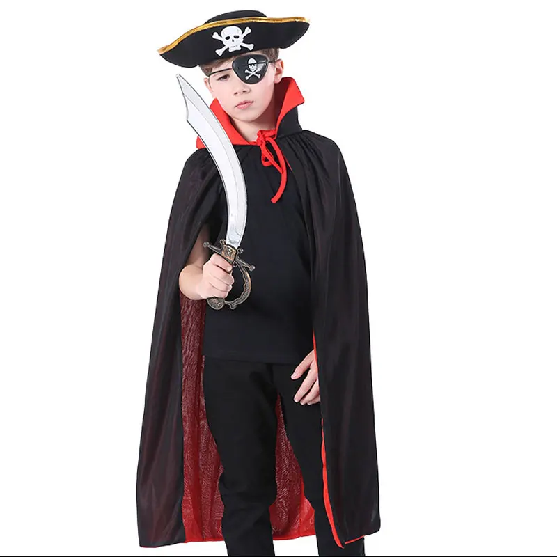 Украшение на Хэллоуин костюм плащ для взрослых и детей косплей Пиратская
