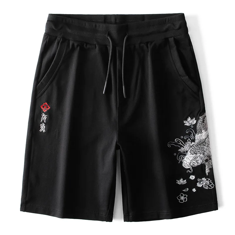 

In the summer of the new shorts knitting movement China fashion brand embroidery shorts 5 minutes of pants breathable shorts