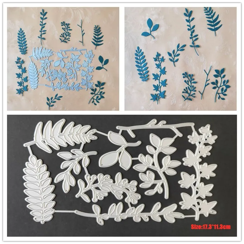 

2021 New 9PCS/Lot Pretty Leaves Metal Cutting Dies Stencil Die Cut Scrapbooking Craft Stamps DIY Album Paper Cards Embossing Die