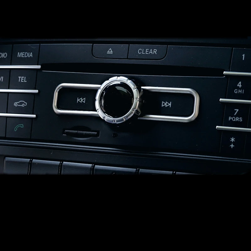 

For Mercedes Benz A B E Class GLA GLE CLA W205 W212 C117 Middle Control CD Panel Button Decorative Frame Cover Trim stickers