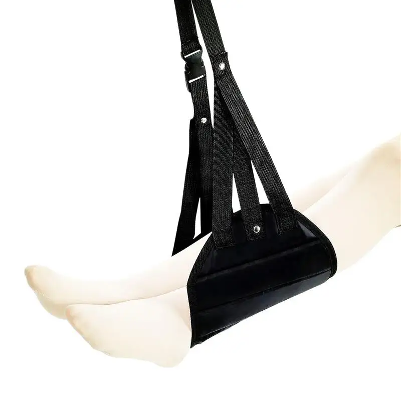 

Portable Collapsible Foot Hammock Ergonomic Travel Foot Rest Long-Distance Leg Hammock Comfort Hanging Travel Accessory