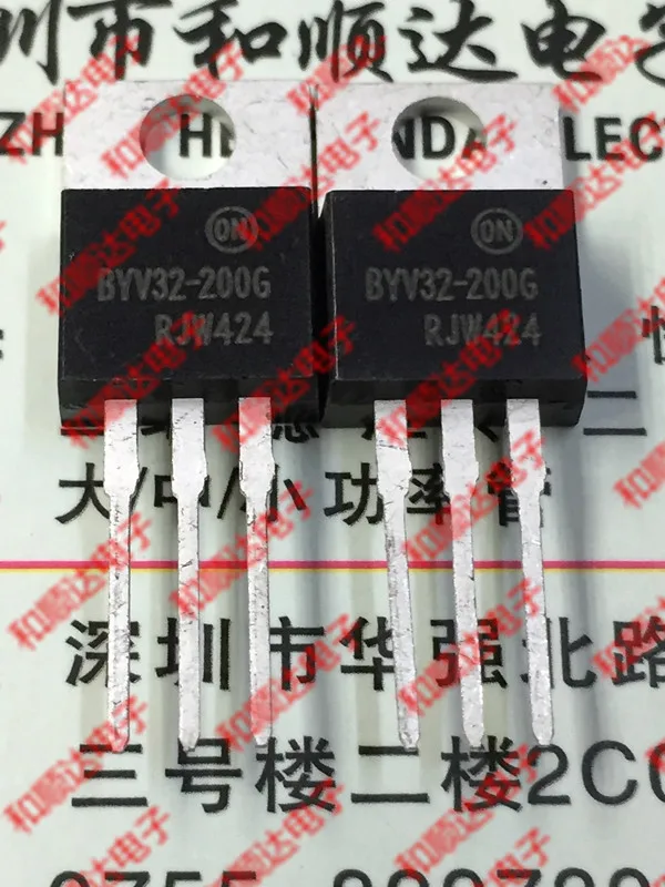 

10pcs/lot BYV32-200G new spot TO-220-2 fast 200V