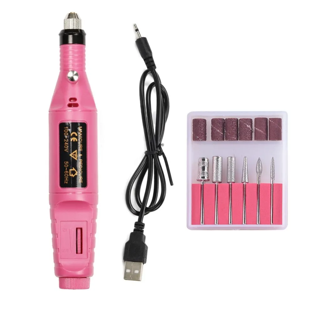 Электрический сверлильный станок COASCELIA USB для ногтей, набор для маникюрных сверл, аксессуары для дизайна ногтей, ручка для педикюра, пилочка для ногтей, набор инструментов для дизайна ногтей