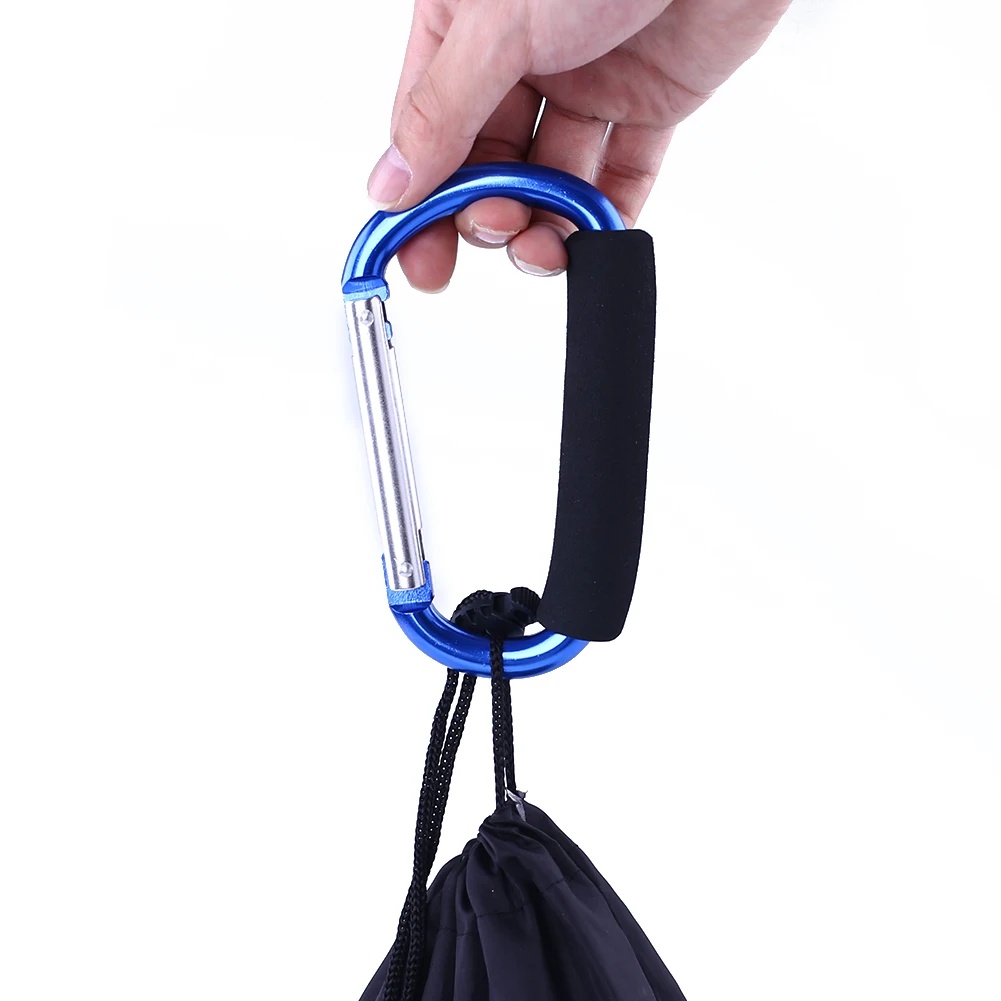 Large Hanging Carabiner Shopping Hooks Bag Chain Dog Leash Shopper Handbag D-Type Sporting Goods Buggy |