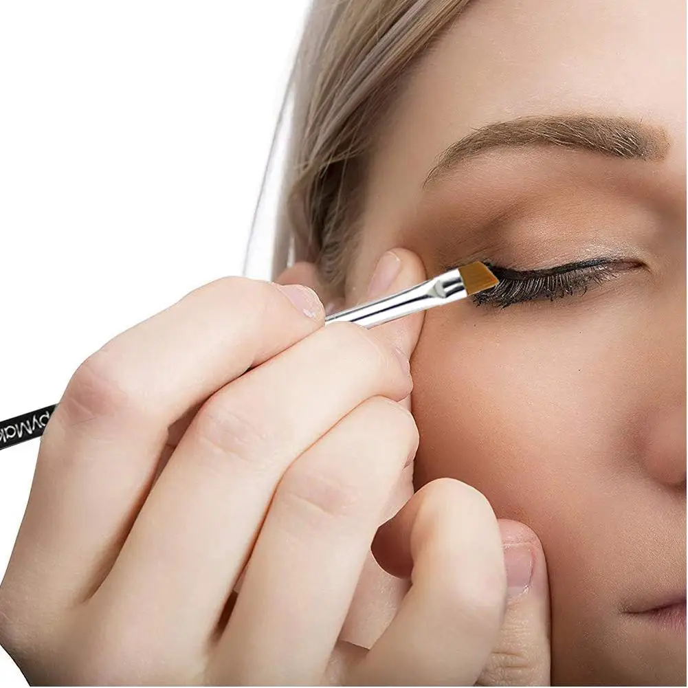 5/1 шт. профессиональная коническая кисть для бровей черная угловая