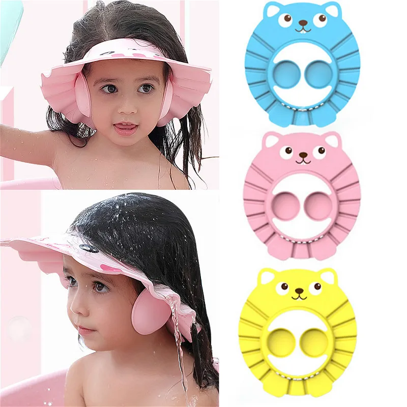 Регулируемая Шапочка для детского душа шапочка мытья волос новорожденных защита