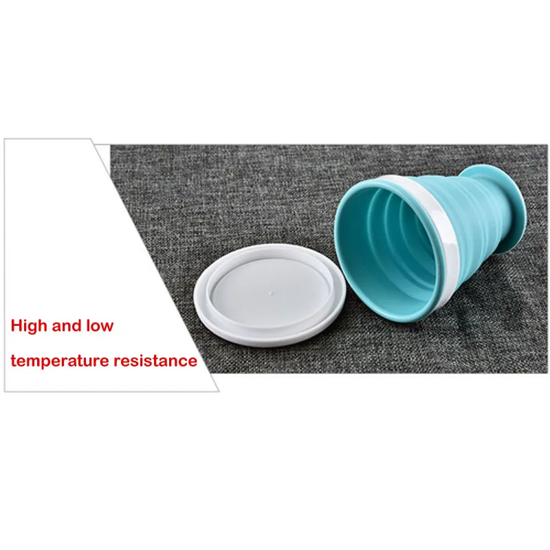 Силиконовая складная бутылка для воды чашка путешествий выдвижная кофейная