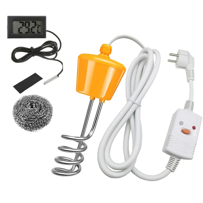 

2500W Suspension Immersion Water Heater Heating s with Leakage Protection Switch&Thermometer