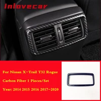 carbon fiber trim outlet air conditioning decoration circle cover sticker for nissan x trail x trail xtrail rogue t32 2014 2020