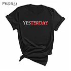 Корейская мода 127 Футболка с принтом NCT YESTORDAY, Футболка Kpop для женщин и мужчин, повседневные топы в стиле Харадзюку для девушек