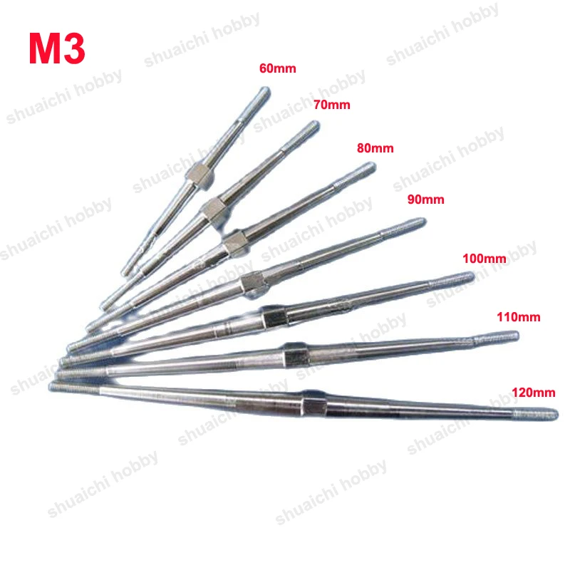 Соединительный стержень M3 2 шт. с двумя концами по часовой стрелке и против
