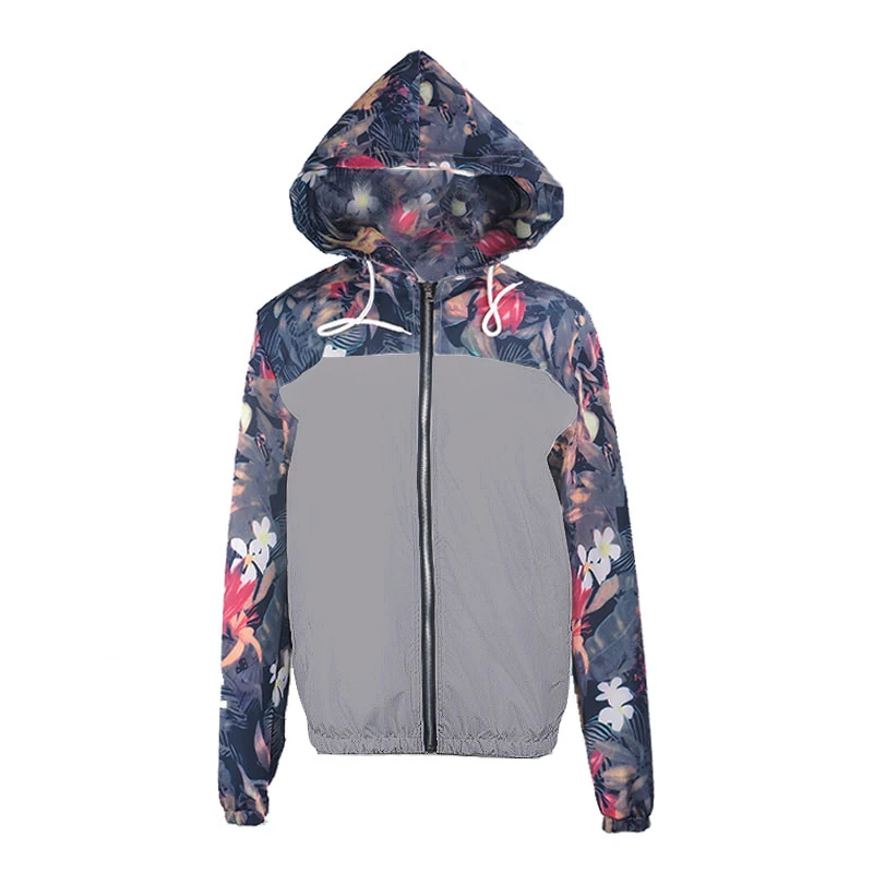 grey Розовые леопардовые весенние женские куртки размера плюс, Короткое женское пальто на молнии, Chaqueta, с длинным рукавом, в горошек, Женская куртка-бомбер - Цвет: grey