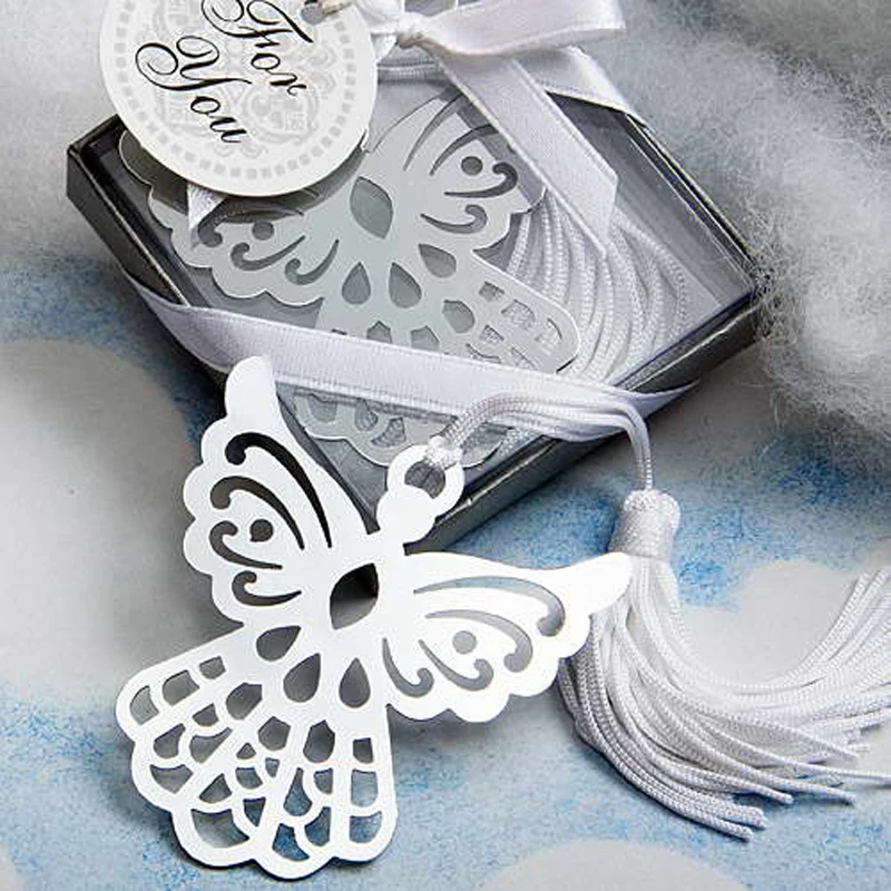 

10 Pcs Angel Silver Bookmark For Baptism Baby Shower Souvenirs Party Baptism Giveaway Gift Wedding Favors And Gifts For Guest