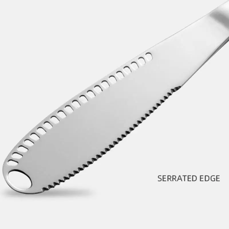 

Multifunction Butter Knife Stainless Steel Butter Cutter Jam Cream Cutter Cheese Bread Steak Knive With Hole Home Dinnerware