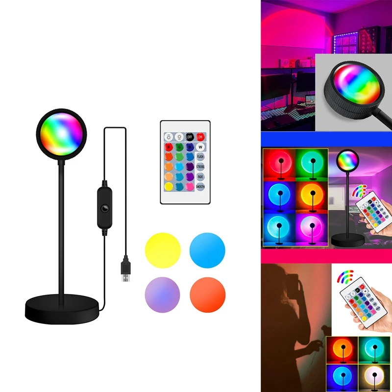 

RGB-лампа с дистанционным управлением, 16 цветов, USB