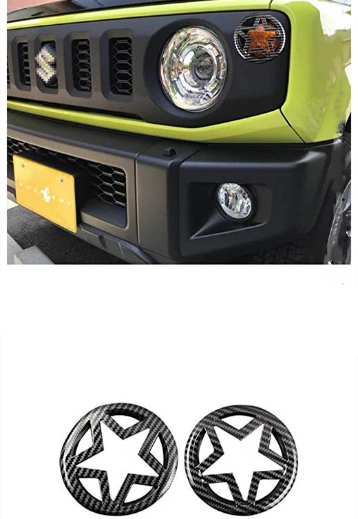 

Jimny Carbon Fiber Turn Signal Light Cover, Car Turn Signal Light Decorative Covers for Jimny 2019-2020 JB74 JB64