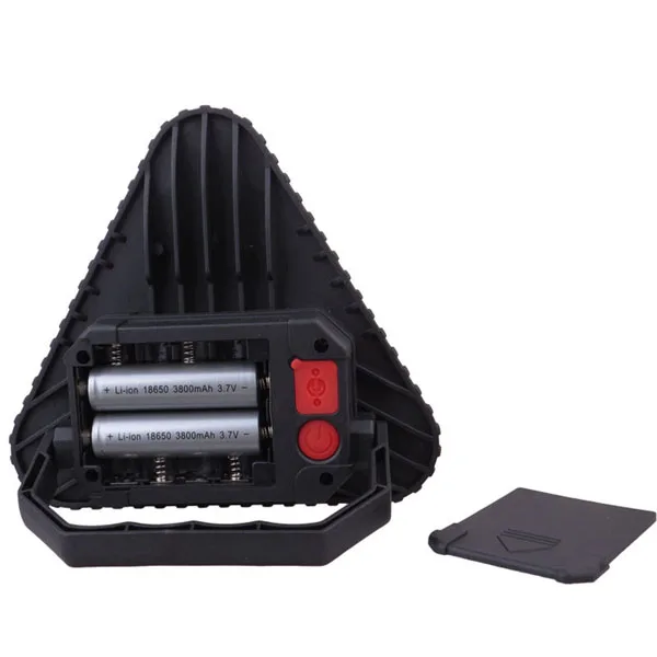 2 Battery and 1 Lamp Треугольники сигнал светофора Портативный светодиодный рабочий свет автомобиля красный опасности Предупреждение Свет USB Перезаряжаемые складной 4 режима - Цвет: 2 Battery and 1 Lamp