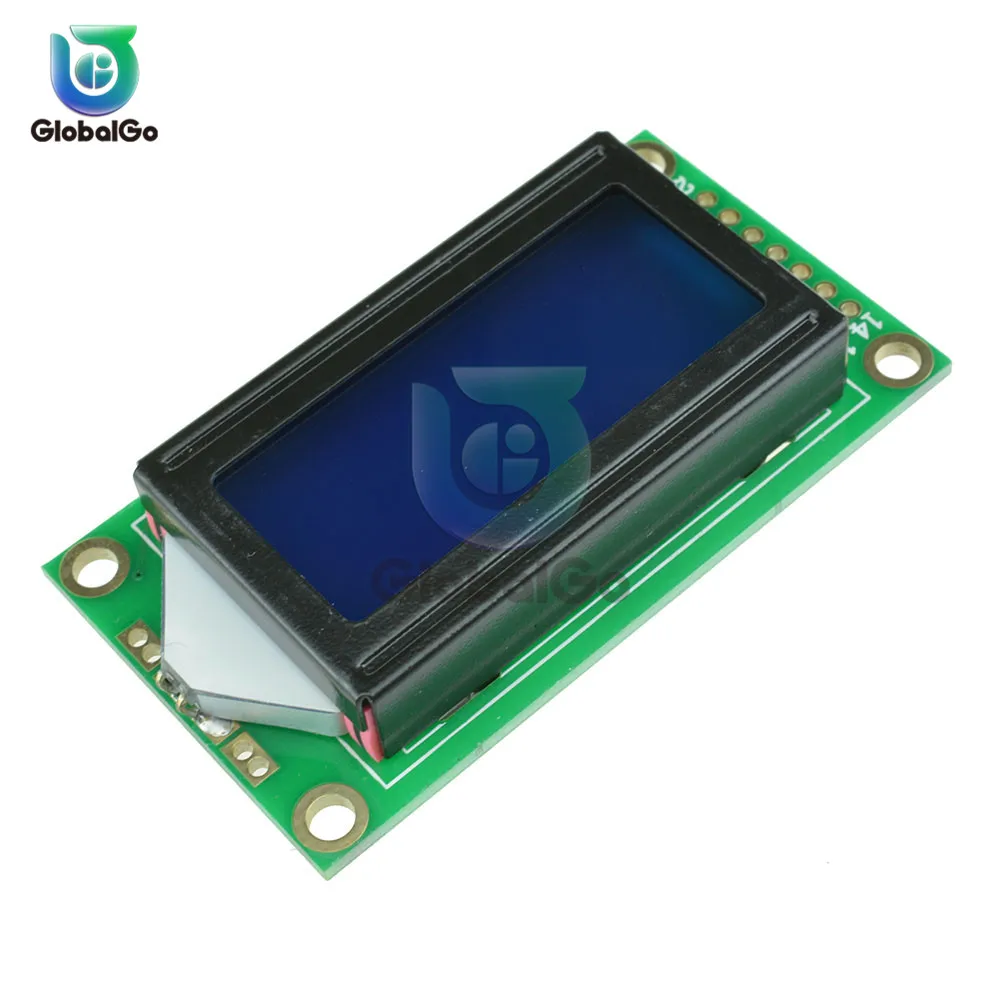 ЖК модуль Синий Желтый экран IIC/I2C 0802 для arduino LCD 8x2 символьный 5 В|Детали и