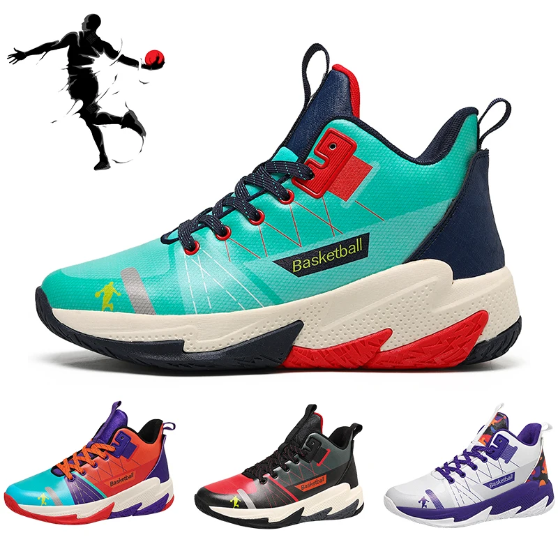 

Новое поступление 2021, баскетбольные кроссовки для мужчин и женщин, уличные высокие спортивные кроссовки с воздушной подушкой, мужские крос...