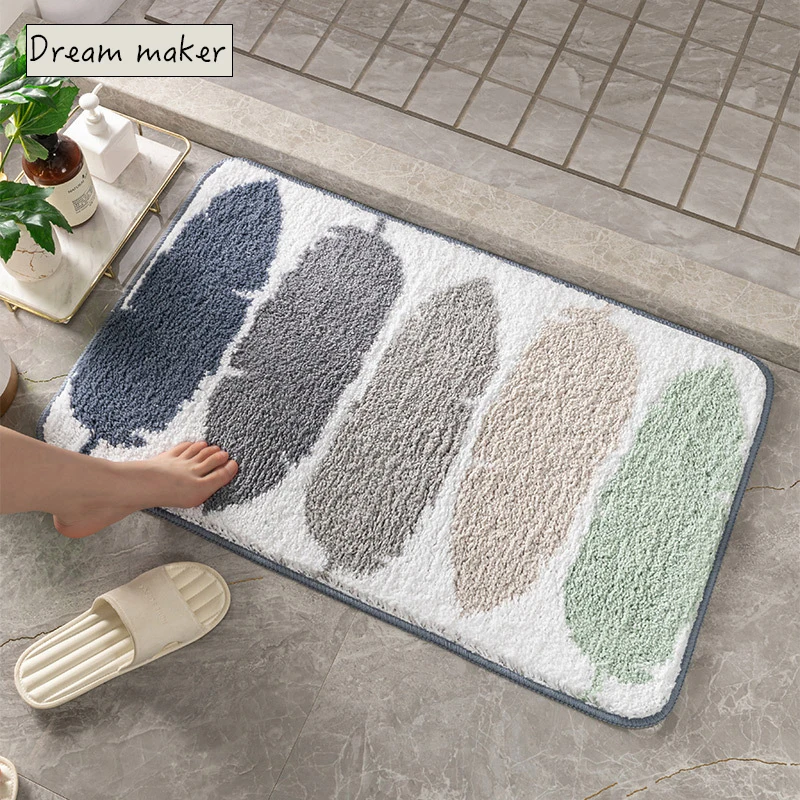 

Простой домашний коврик Ins, напольный коврик, коврик с пересекающимися краями для входа в ванную комнату, водонепроницаемый нескользящий ко...