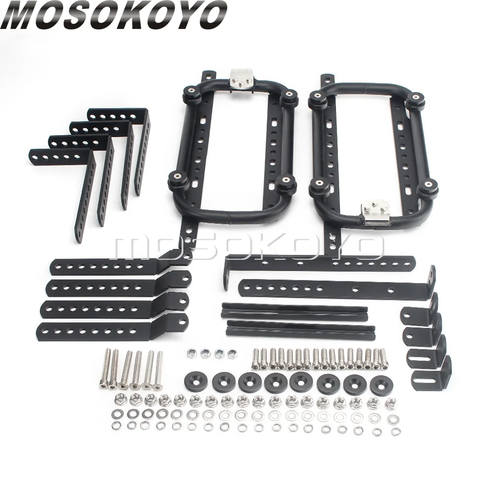 

Side Boxes Side Case Luggage Pannier W/Quick Release Mount Bracket Side Cargo for BMW Triumph Suzuki Yamaha Kawasaki Street Bike