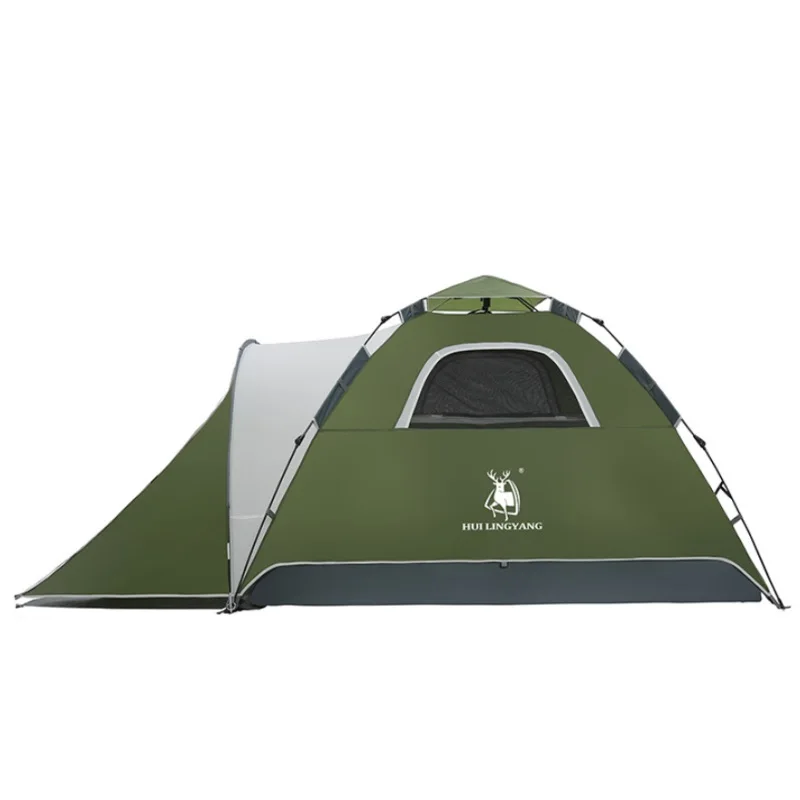 

3-4 Person Double Layer 190T Polyester Cloth Outdoor Camping Ultra Light Aluminum Alloy Rainproof Picnic Tour Tent