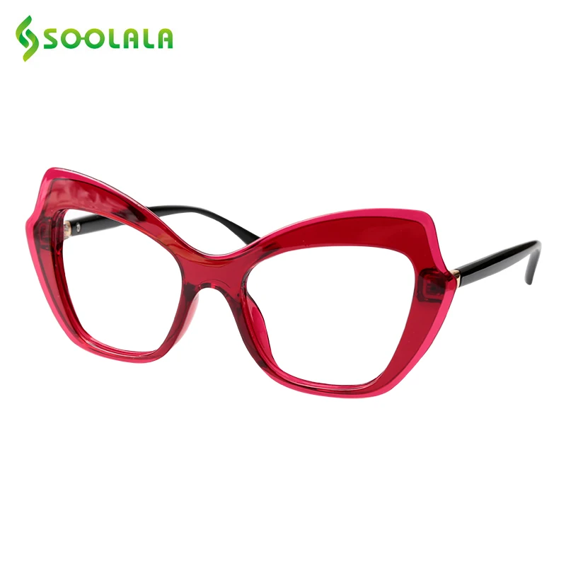 Очки для чтения кошачий глаз SOOLALA с оправой бабочкой и защитой от сисветильник