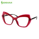 Очки SOOLALA в оправе-бабочке с защитой от сисветильник для чтения кошачий глаз, женские винтажные очки для дальнозоркости, для чтения при пресбиопии от 0,5 до 4,0