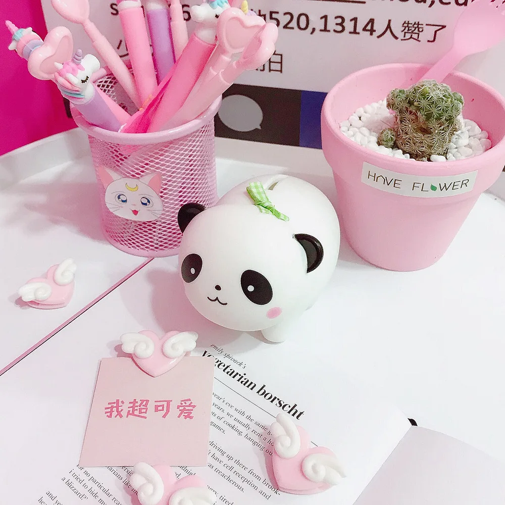 Милые животные розовый кот свинья панда милый мини-поросенок декор стола в